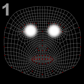 An overlay showing "mask 1" and the Spark AR reference image
